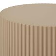 Farense Side Table - Round - Fluted - Beige