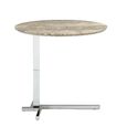 Flamingo Oval Accent Table - Marble with Steel Base - Variation Available