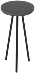 Fluted Black Marble Side Table