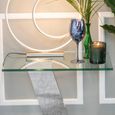 Fusion Glass Top Side Table