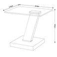 Fusion Glass Top Side Table