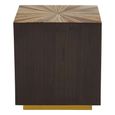 Gabelle Side Table - Square - Dark Bamboo Wood - Sunburst