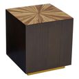 Gabelle Side Table - Square - Dark Bamboo Wood - Sunburst