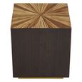 Gabelle Side Table - Square - Dark Bamboo Wood - Sunburst