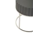 Genoa Side Table - Round - Grey High Gloss