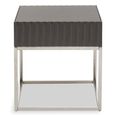 Genoa Side Table - Square - Grey High Gloss