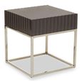 Genoa Side Table - Square - Grey High Gloss