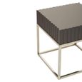 Genoa Side Table - Square - Grey High Gloss