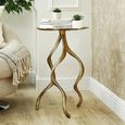 Side Table - Round - Gold Antler Metal