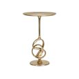 Side Table - Round - Gold Twisted Metal