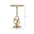 Side Table - Round - Gold Twisted Metal