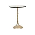 Side Table - Handmade - Glass and Gold Metal