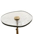 Side Table - Handmade - Glass and Gold Metal