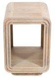 Hanover Ribbed Carved Mango Wood Side Table