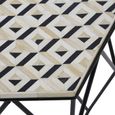 Harlo Side Table - Hexagonal - Ivory and Black