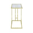 Harry Side Table - Clear Glass and Gold Metal