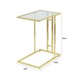 Harry Side Table - Clear Glass and Gold Metal