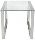 Harry End Table - Square - Glass and Chrome