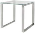 Harry End Table - Square - Glass and Chrome