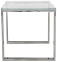 Harry End Table - Square - Glass and Chrome