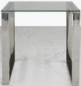 Harry End Table - Square - Glass and Chrome