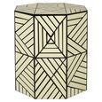 Hassa Side Table - Octagonal - Ivory and Black