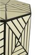 Hassa Side Table - Octagonal - Ivory and Black