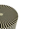 Hassa Side Table - Round - Ivory and Black