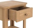 Henley Oak and Rattan 1 Drawer Side Table