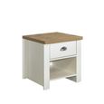 Highgate Lamp Table - 1 Drawer - Cream Painted