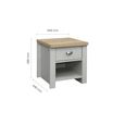 Highgate Lamp Table - 1 Drawer - Grey Painted