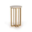 Himwa End Table - White Marble and Gold - Round