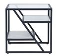 Ibarra End Table - Square - Black and Grey