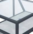 Ibarra End Table - Square - Black and Grey