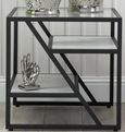 Ibarra End Table - Square - Black and Grey