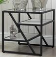 Ibarra End Table - Square - Black and Grey