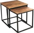 Industrial Mango Wood Nest of 2 Tables