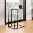Infinity Side Table - Black Marble Effect