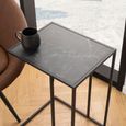Infinity Side Table - Black Marble Effect