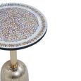Inventivo Side Table - Round - Black Marble with Gold Metal