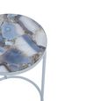 Inventivo Side Table - Blue Marble with Round Agate