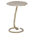 Inventivo Side Table - Gold Metal - Floral