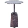 Inventivo Side Table - Hexagon - Grey Marble