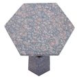 Inventivo Side Table - Hexagon - Grey Marble