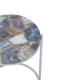 Inventivo Side Table - Ivory Marble with Round Agate