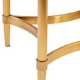 Jana Side Table - Round - Wood with Gold Legs