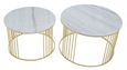 Jodie Side Tables - Set of 2 - White Marble Round