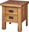 Kent Oak 2 Drawer Lamp Table