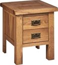 Kent Oak 2 Drawer Lamp Table