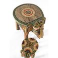 Kilomeni Coffee Table - Mango Wood - Painted - Elephant Style - Set of 2